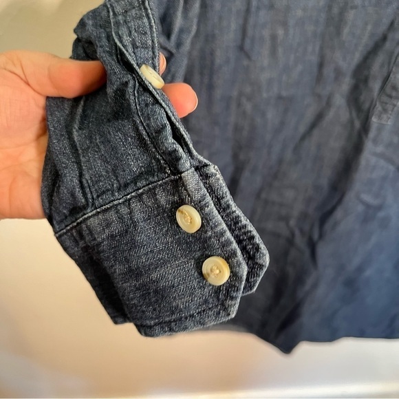 Universal Thread Denim Shirt Dress Dark Wash - Picture 8 of 13